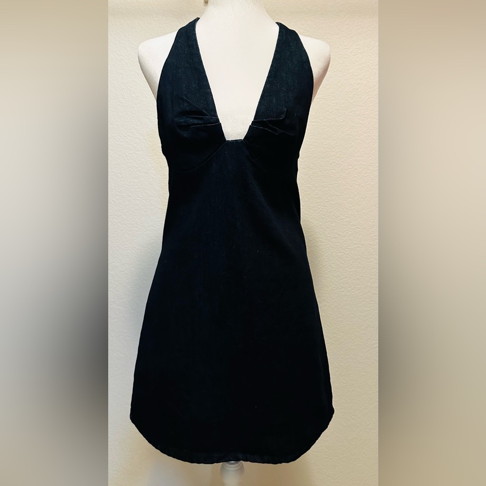 Free People Dark Blue denim Mini Dress A